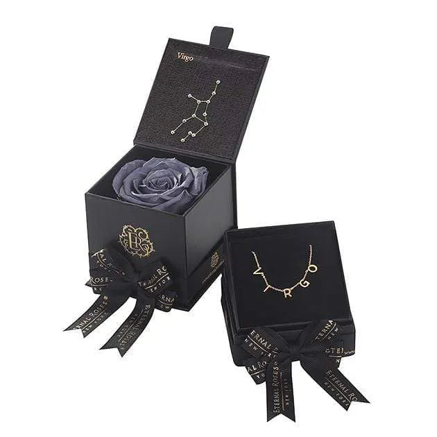 Eternal Roses® Stormy Virgo Astor Box & Necklace Bundle