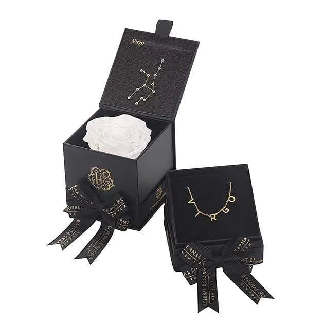 Eternal Roses® Frost Virgo Astor Box & Necklace Bundle