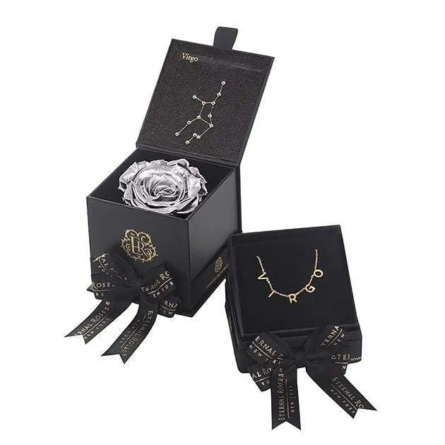 Eternal Roses® Silver Virgo Astor Box & Necklace Bundle