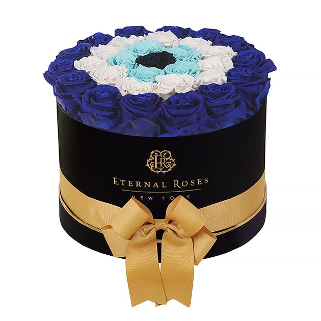 Eternal Roses® Centerpiece Black Empire Gift Box Large in Evil Eye