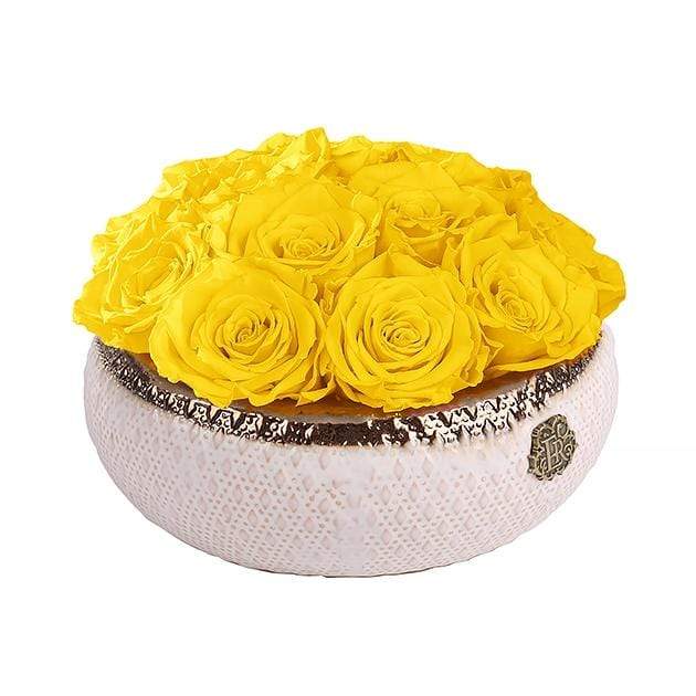Eternal Roses® Centerpiece Small / Friendship Yellow Soho CLASSIC Eternal Roses Arrangement