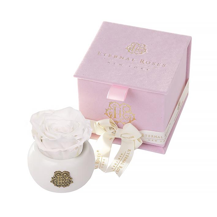 Eternal Roses® Centerpiece Frost Soho Soft Pink Velvet Gift Box