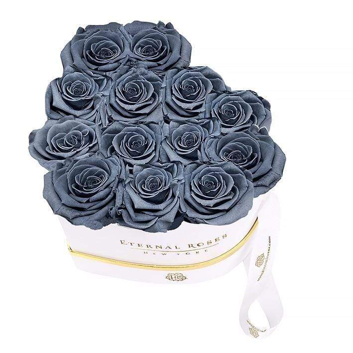 Eternal Roses® Gift Box White / Stormy Chelsea Eternal Rose Gift Box