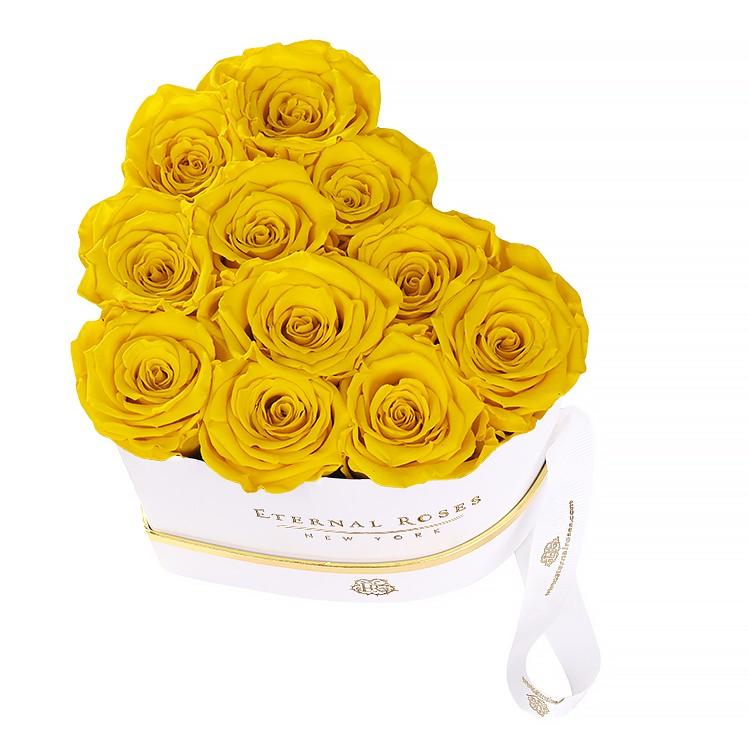 Eternal Roses® Gift Box White / Friendship Yellow Chelsea Eternal Rose Gift Box