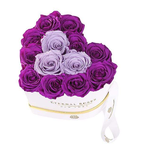 Eternal Roses® Gift Box White / Mystic Orchid Chelsea Eternal Rose Gift Box