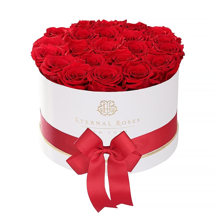 Eternal Roses® Gift Box Empire White Gift Box in Scarlet Large