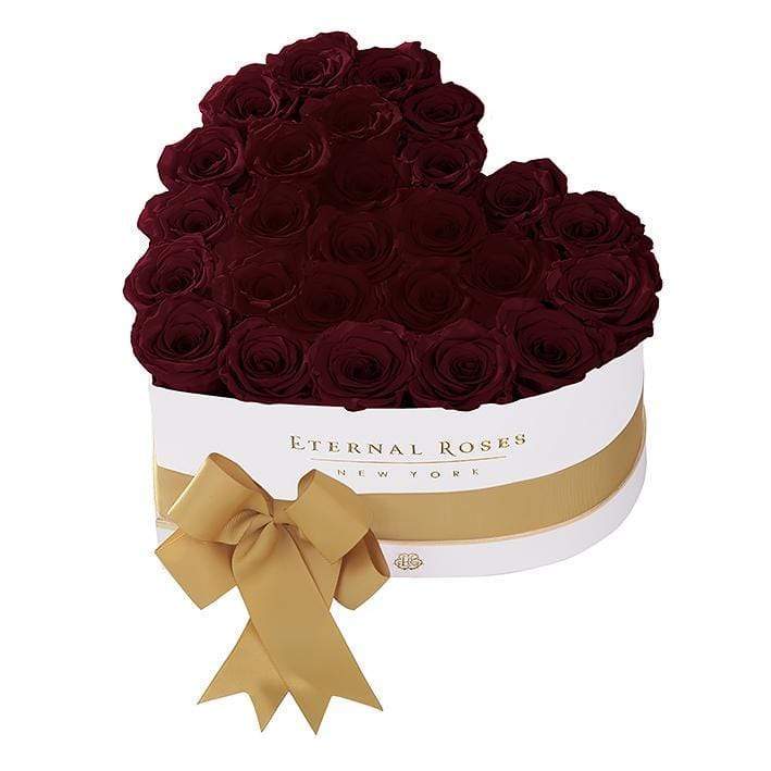 Eternal Roses® Gift Box White / Wineberry Grand Chelsea Eternal Rose Gift Box