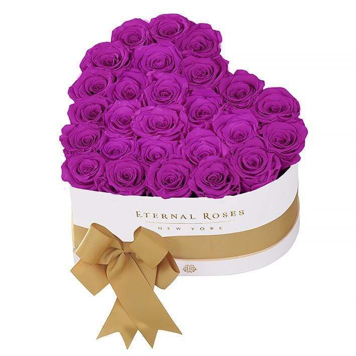 Eternal Roses® Gift Box White / Orchid Grand Chelsea Eternal Rose Gift Box
