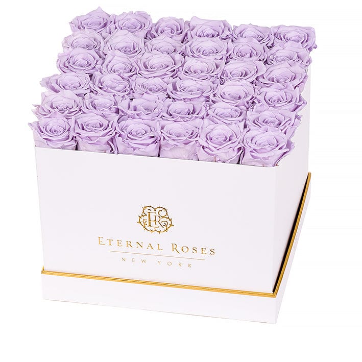Eternal Roses® Gift Box White / Lilac Lennox Grand Eternal Rose Gift Box - Best Gift for Birthday/Anniversary