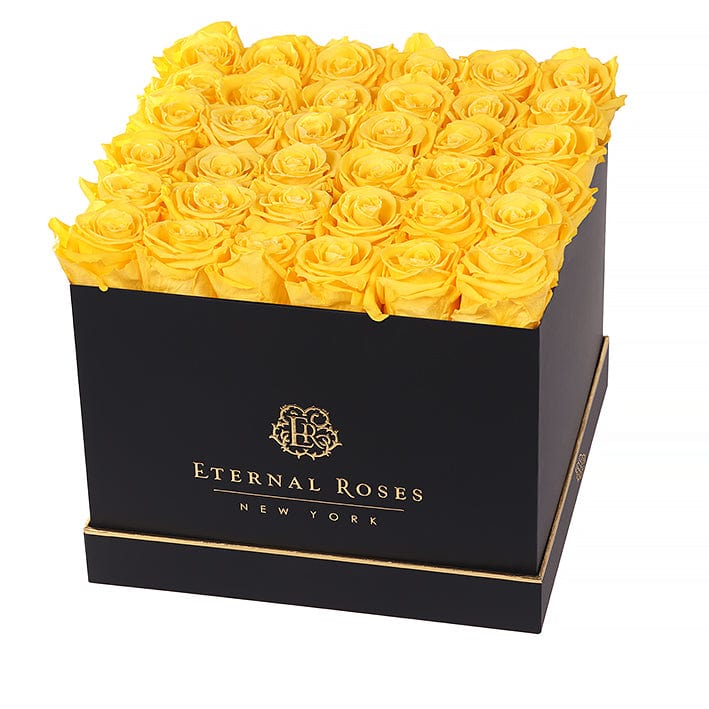 Eternal Roses® Gift Box Black / Friendship Yellow Lennox Grand Eternal Rose Gift Box - Best Gift for Birthday/Anniversary