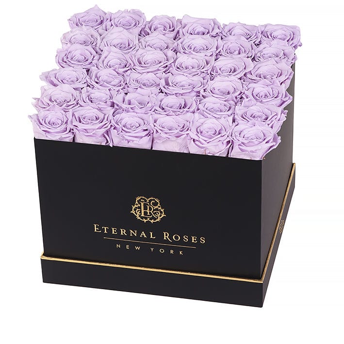 Eternal Roses® Gift Box Black / Lilac Lennox Grand Eternal Rose Gift Box - Best Gift for Birthday/Anniversary