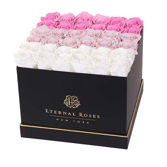 Eternal Roses® Gift Box Black / Pink Ombre Lennox Grand Eternal Rose Gift Box - Best Gift for Birthday/Anniversary