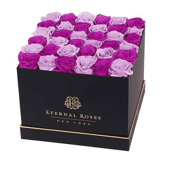 Eternal Roses® Gift Box Black / Mystic Orchid Lennox Grand Eternal Rose Gift Box - Best Gift for Birthday/Anniversary