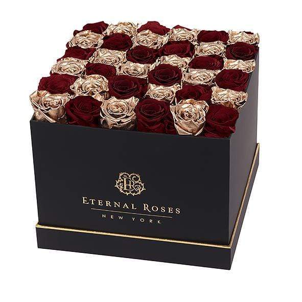Eternal Roses® Gift Box Black / Golden Ruby Lennox Grand Eternal Rose Gift Box - Best Gift for Birthday/Anniversary