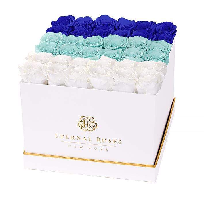 Eternal Roses® Gift Box White / Breezy Ombre Lennox Grand Eternal Rose Gift Box - Best Gift for Birthday/Anniversary
