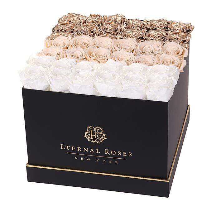 Eternal Roses® Gift Box Black / Gold Ombre Lennox Grand Eternal Rose Gift Box - Best Gift for Birthday/Anniversary