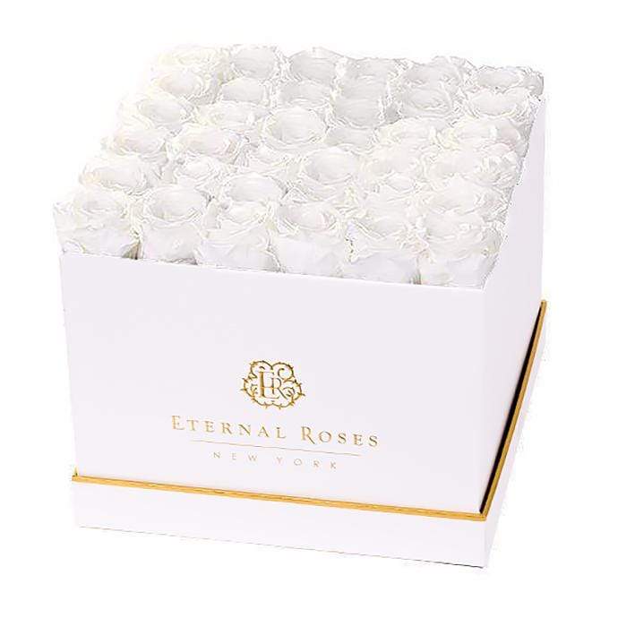 Eternal Roses® Gift Box White / Frost Lennox Grand Eternal Rose Gift Box - Best Gift for Birthday/Anniversary