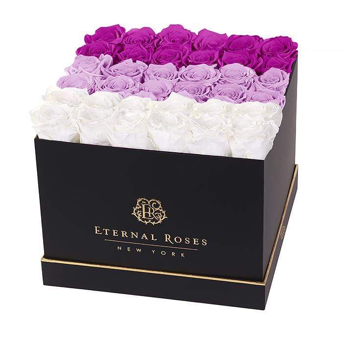 Eternal Roses® Gift Box Black / Purple Ombre Lennox Grand Eternal Rose Gift Box - Best Gift for Birthday/Anniversary