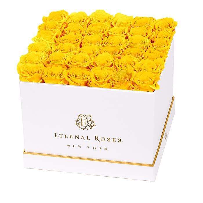 Eternal Roses® Gift Box White / Friendship Yellow Lennox Grand Eternal Rose Gift Box - Best Gift for Birthday/Anniversary
