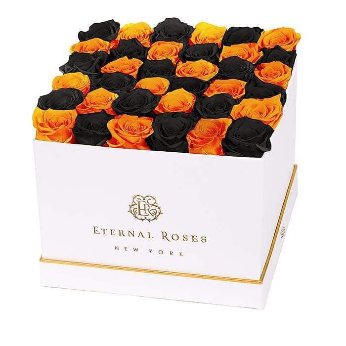 Eternal Roses® Gift Box White / Pumpkin Spice Lennox Grand Eternal Rose Gift Box - Best Gift for Birthday/Anniversary