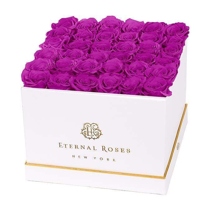 Eternal Roses® Gift Box White / Orchid Lennox Grand Eternal Rose Gift Box - Best Gift for Birthday/Anniversary