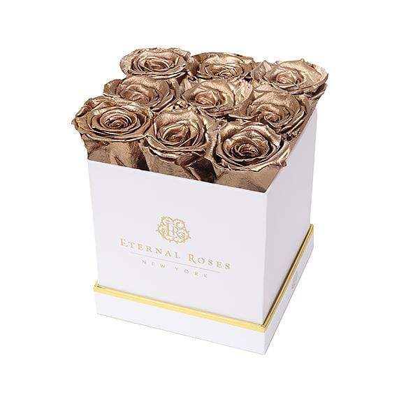 Eternal Roses® Gift Box White / Gold Lennox Large Eternal Rose Gift Box