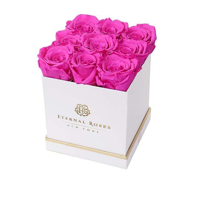 Eternal Roses® Gift Box White / Hot Pink Lennox Large Eternal Rose Gift Box