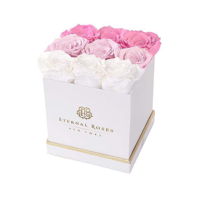 Eternal Roses® Gift Box White / Pink Ombré Lennox Large Eternal Rose Gift Box