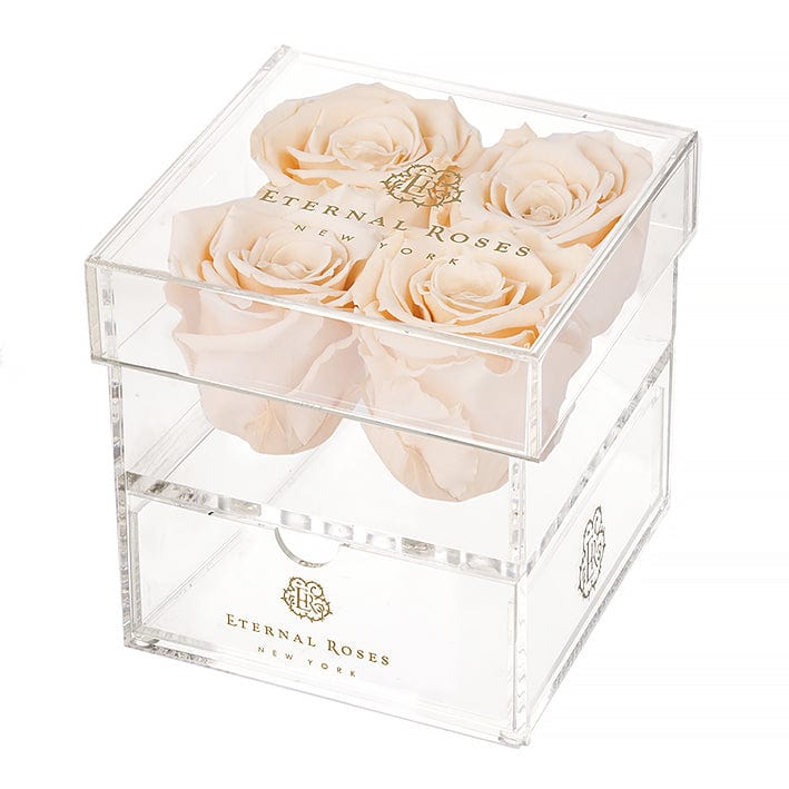 Eternal Roses® Gift Box 4-Rose / Champagne Madison Four Rose Keepsake Gift Box