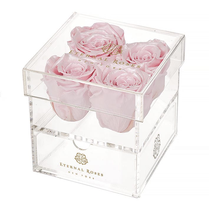 Eternal Roses® Gift Box 4-Rose / Pearly Pink Madison Four Rose Keepsake Gift Box