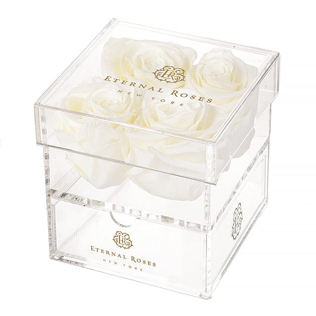 Eternal Roses® Gift Box 4-Rose / Canary Madison Four Rose Keepsake Gift Box