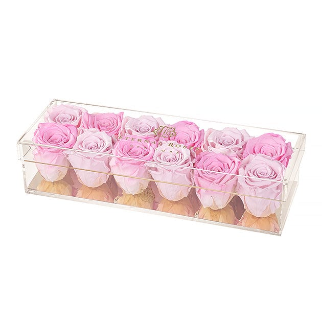 Eternal Roses® Gift Box 12-Rose / Harlequin Madison Gold Twelve Roses Gift Box