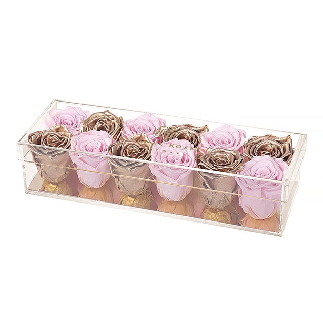Eternal Roses® Gift Box 12-Rose / Cherish Madison Gold Twelve Roses Gift Box