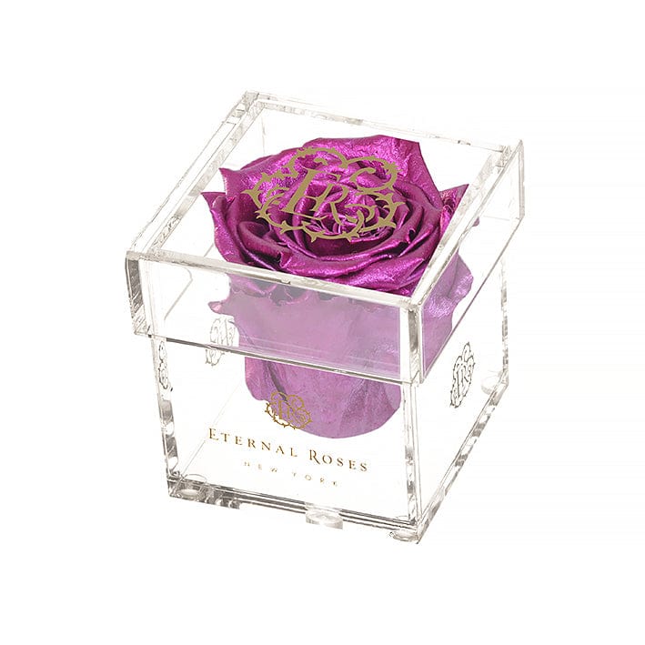 Eternal Roses® Gift Box 1-Rose / Va Va Voom Pink Madison Mini Roses Gift Box