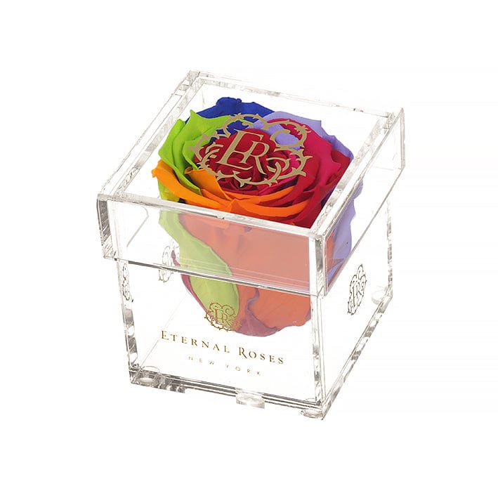 Eternal Roses® Gift Box 1-Rose / Rainbow Madison Mini Roses Gift Box