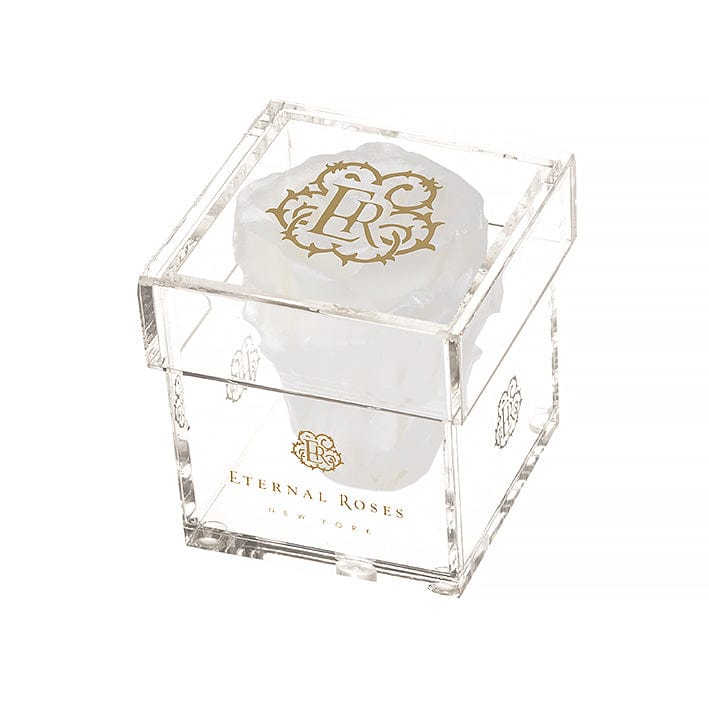 Eternal Roses® Gift Box 1-Rose / Pearly White Madison Mini Roses Gift Box