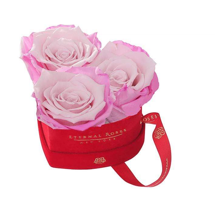 Eternal Roses® Gift Box Rosette Mini Chelsea Red Velvet Gift Box - Perfect Birthday Gift