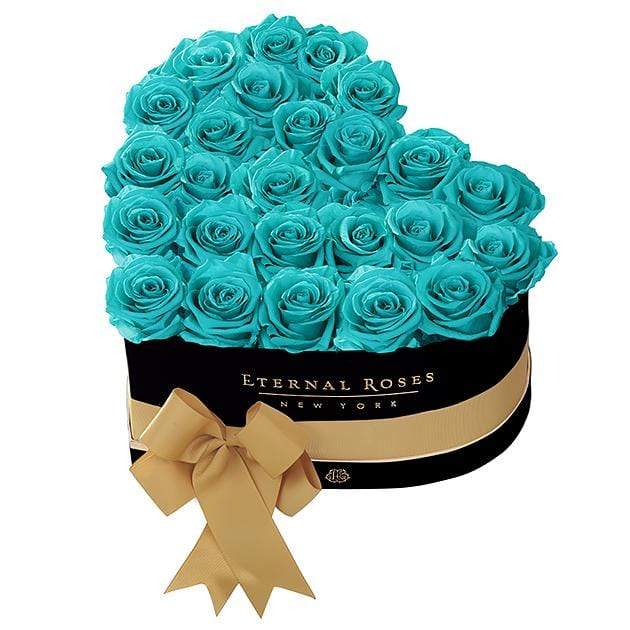 Eternal Roses® Black Grand Chelsea Gift Box in Teal