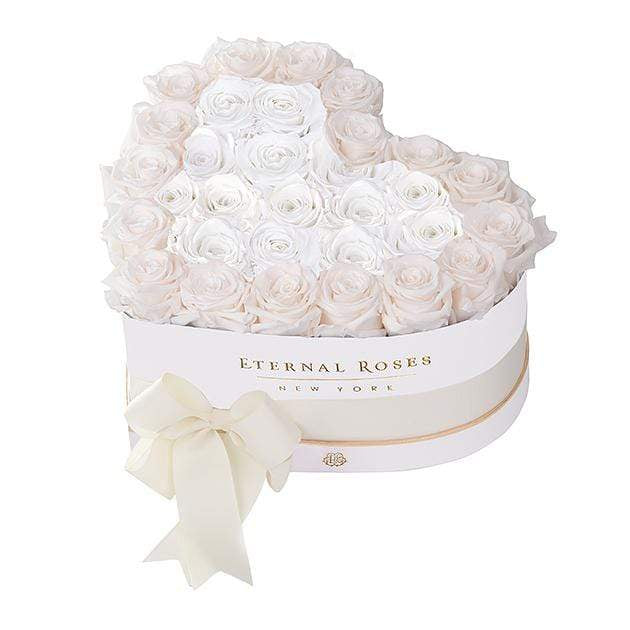 Eternal Roses® White / Mimosa Grand Chelsea Mezzo Eternal Rose Gift Box