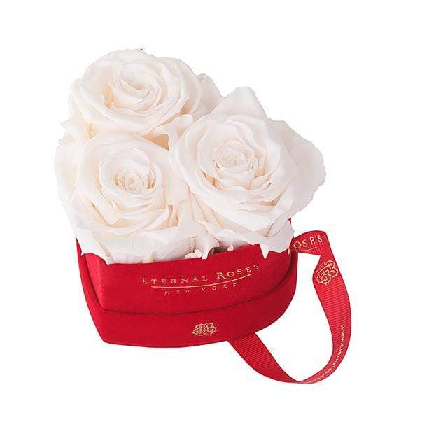 Eternal Roses® Peach Mini Chelsea Red Velvet Gift Box