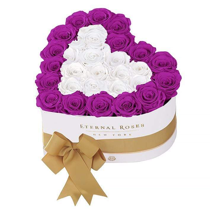 Eternal Roses® White / Frosted Orchid Serafina Mezzo Eternal Rose Gift Box - NEW