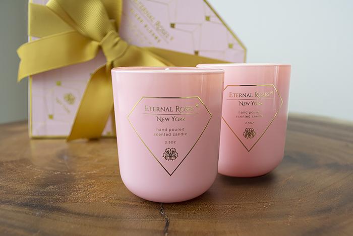 Eternal Roses® Soy Candles in Blush Blooms 2pc/box with FREE snuffer